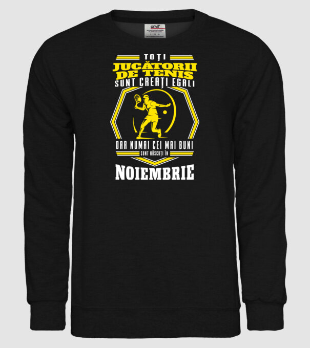 Toți jucătorii de tenis sunt creați egali noiembrie model negru pe tricou