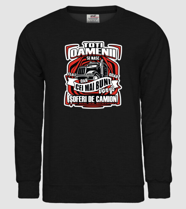 Toți oamenii șoferi de camion model negru pe tricou