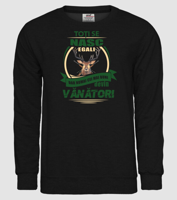 Toți se nasc egali, dar numai cei mai buni devin vânători model negru pe tricou