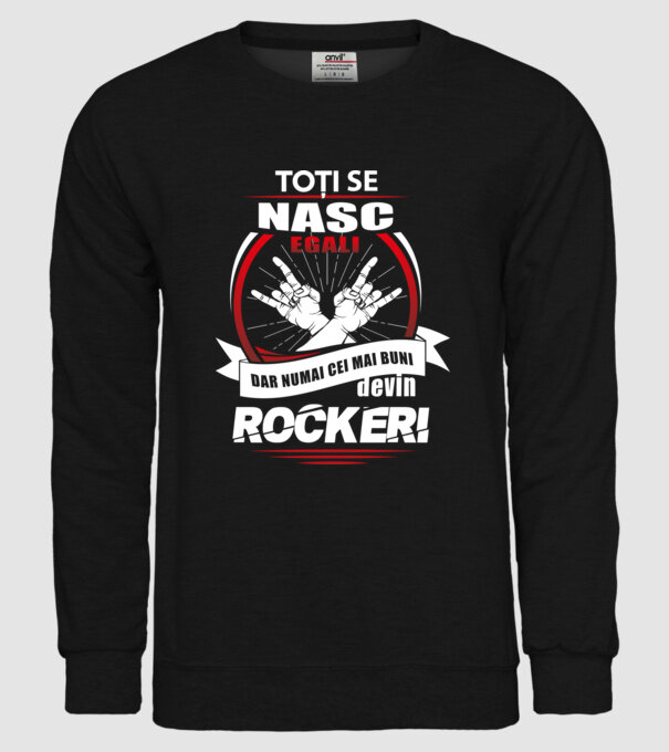 toți se nasc egali, dar numai cei mai buni devin rockeri model negru pe tricou