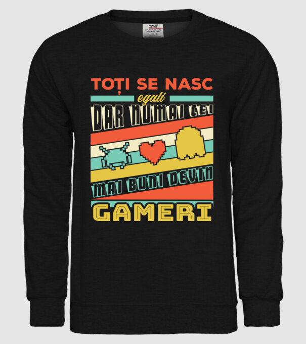 toți se nasc egali, dar numai cei mai buni devin gameri model negru pe tricou