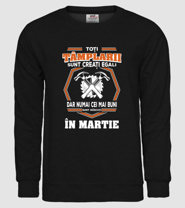 toți tâmplarii sunt creați egali, dar numai cei mai buni sunt născuți în martie model negru pe tricou