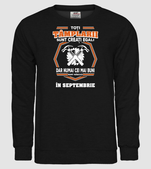 toți tâmplarii sunt creați egali_septembrie model negru pe tricou