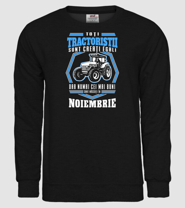 Toți tractoriștii sunt creați egali, dar numai cei mai buni sunt născuți în noiembrie model negru pe tricou