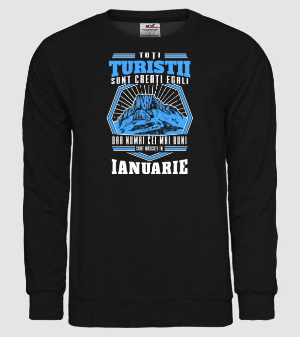 Toți amatorii de drumeții sunt creați egali, dar numai cei mai buni sunt născuți în ianuarie model negru pe tricou