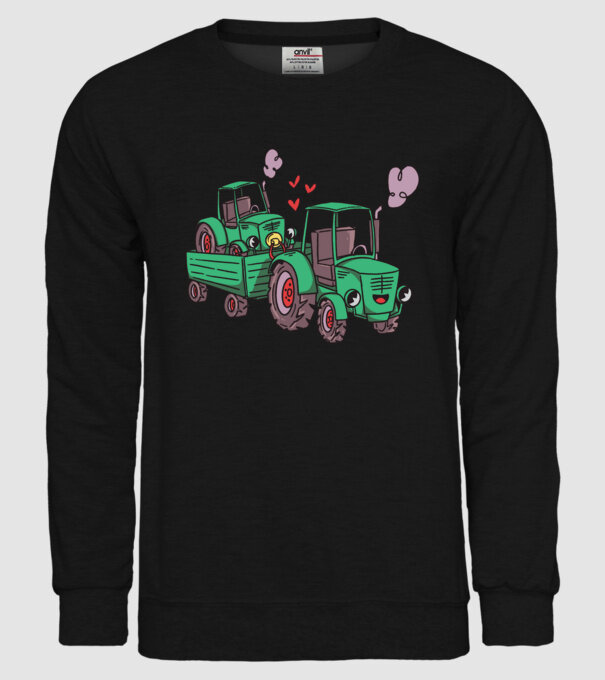 TRACTOR model negru pe tricou
