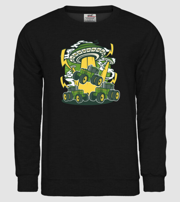 TRACTOR model negru pe tricou