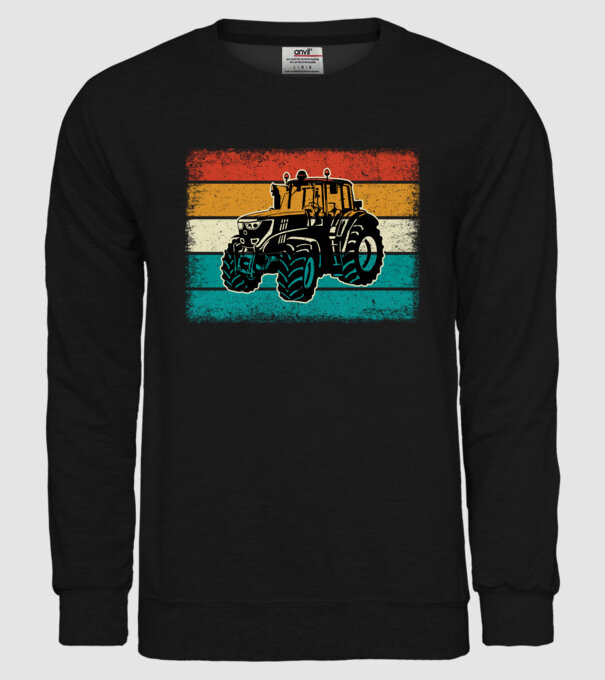 TRACTOR model negru pe tricou