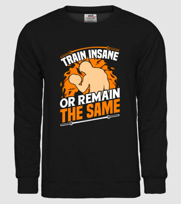 Train insane model negru pe tricou