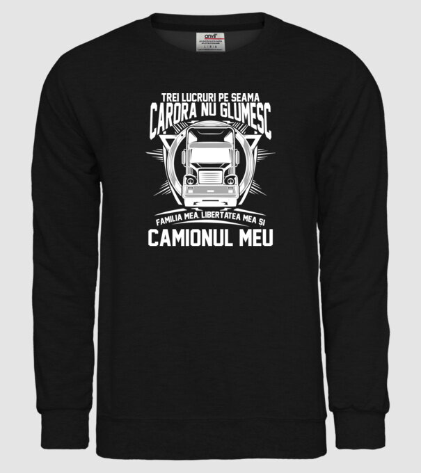 trei lucruri pe seama cărora nu glumesc: familia mea, libertatea mea și camionul meu model negru pe tricou