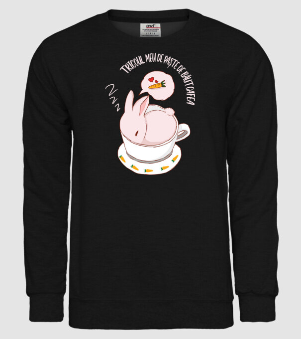 tricoul meu de Paște de băut cafea model negru pe tricou