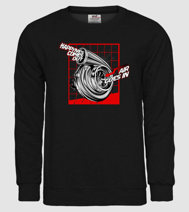 Turbo model negru pe tricou