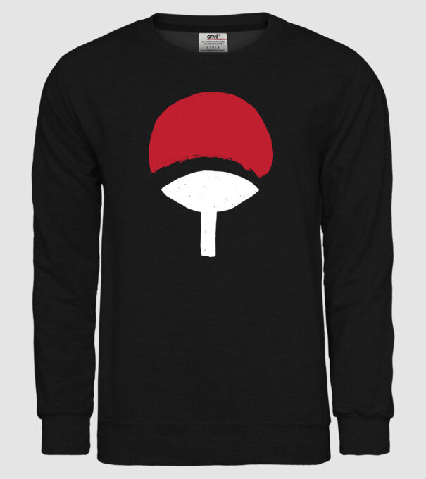 Uchiha logo model negru pe tricou