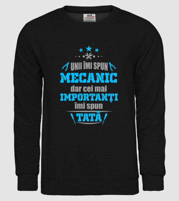 Unii îmi spun mecanic, dar cei mai importanți îmi spun tată model negru pe tricou