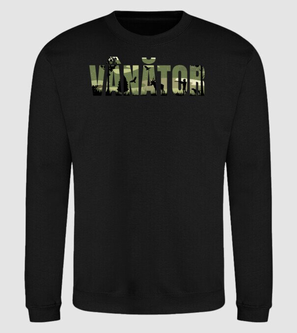 VÂNĂTOR model negru pe tricou