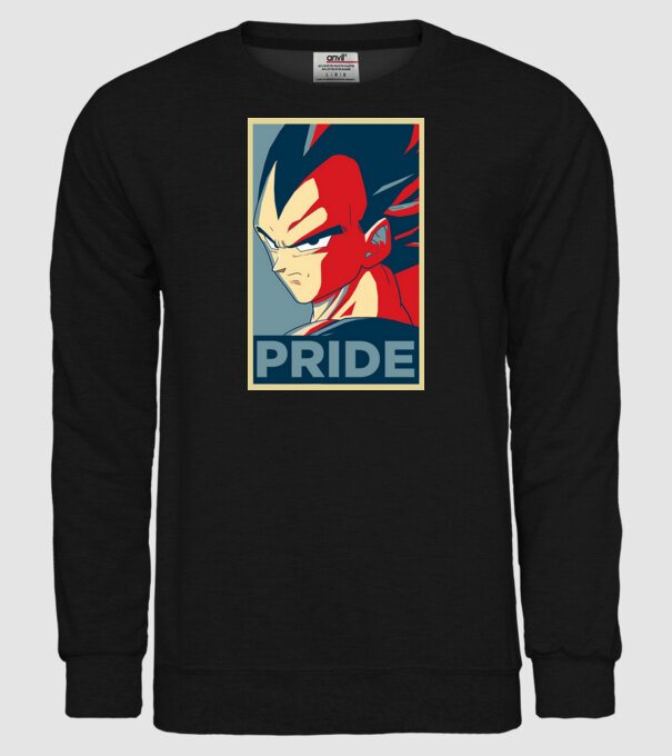 vegeta pride dragonball model negru pe tricou
