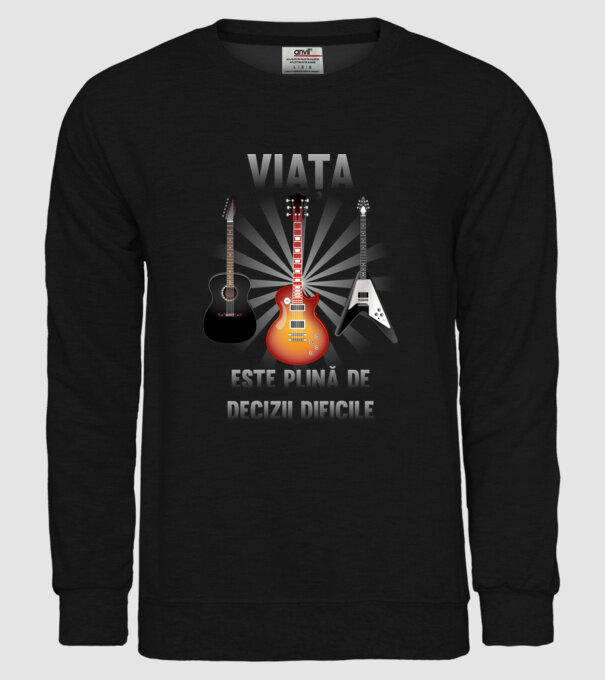 Viața este plină de decizii dificile model negru pe tricou