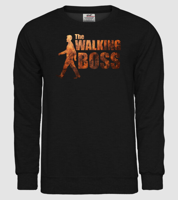 Walking boss model negru pe tricou