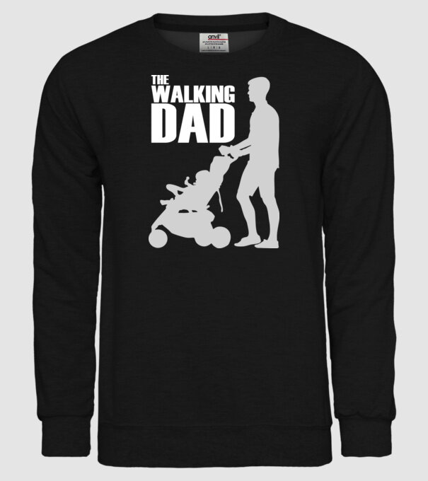 Walking dad model negru pe tricou