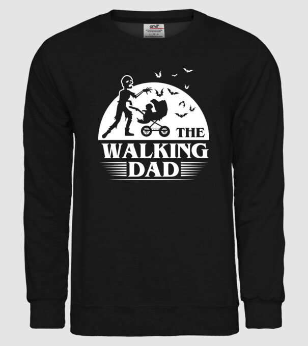 Walking dad model negru pe tricou