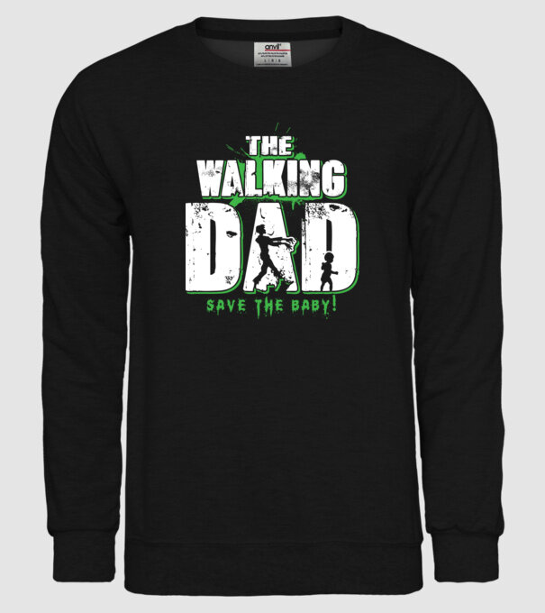 Walking dad green model negru pe tricou
