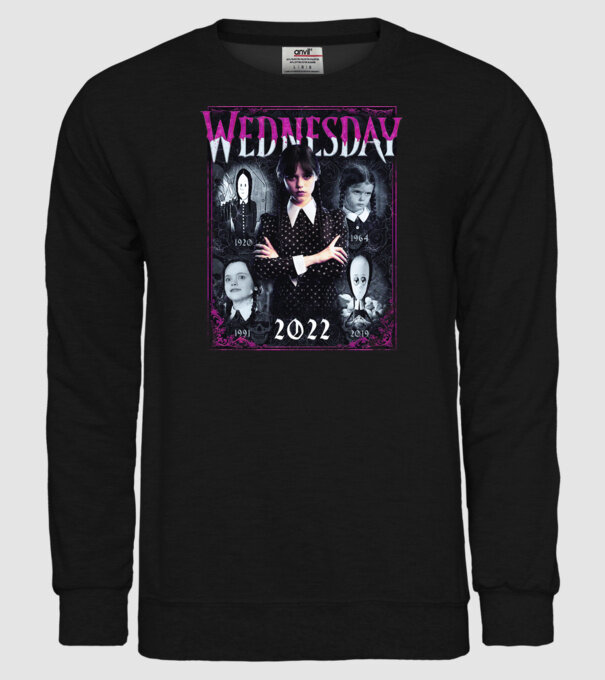 WEDNESDAY ADDAMS multi all time model negru pe tricou