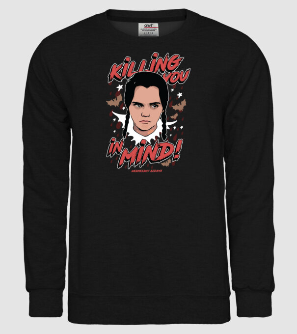 WEDNESDAY Killing You in my mind model negru pe tricou