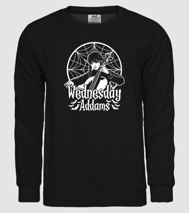 Wednesday Window model negru pe tricou