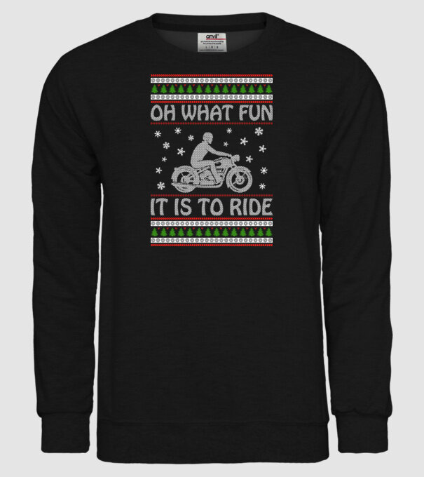 What Fun is to ride - Moto model negru pe tricou