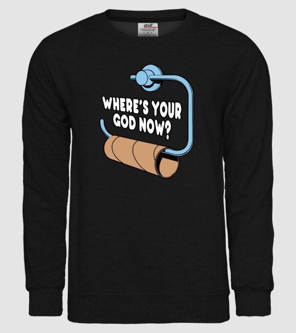 Where's your god now model negru pe tricou