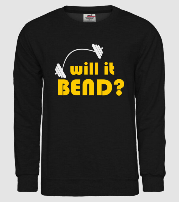Will it bend model negru pe tricou