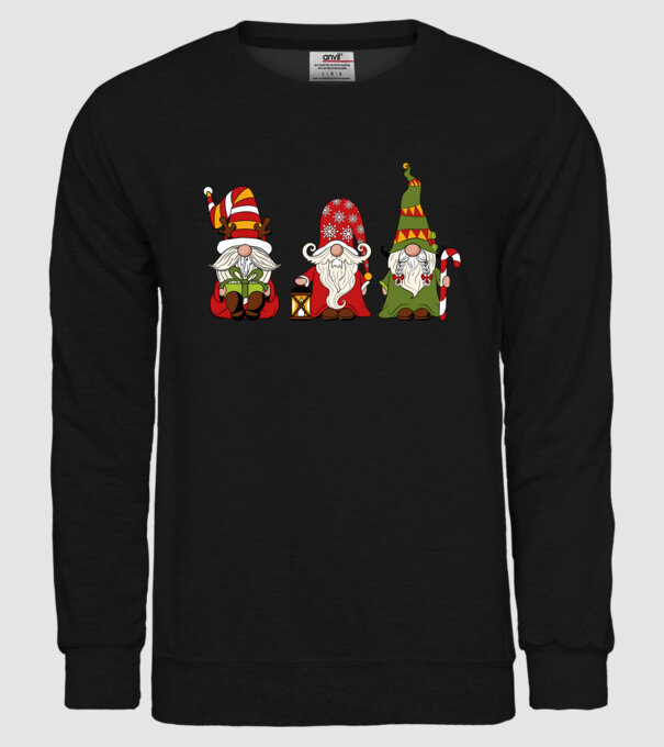 Xmas gnomes 2 model negru pe tricou