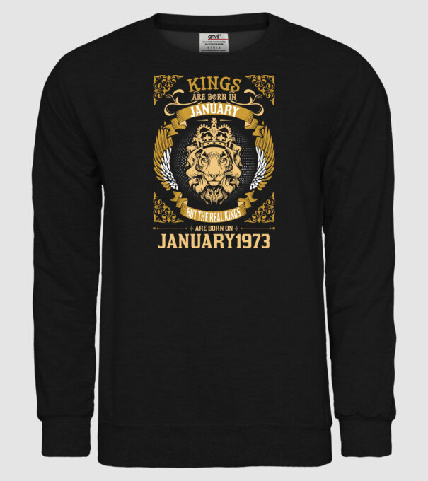 Ziua de naștere a Leului 1973 january model negru pe tricou