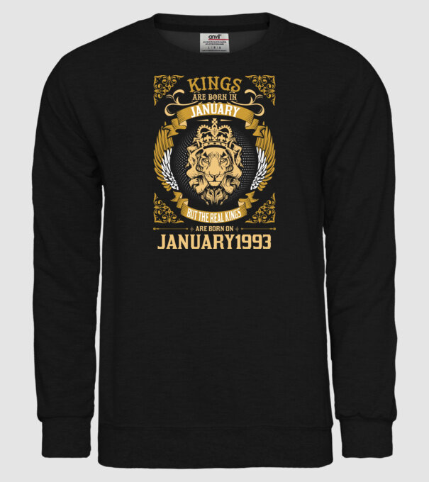 Ziua de naștere a Leului 1993 january model negru pe tricou