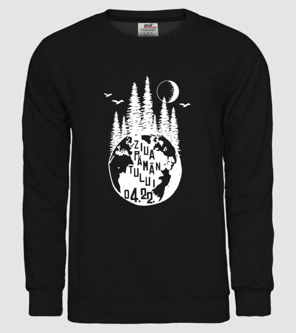 Ziua Pământului 22.04. model negru pe tricou