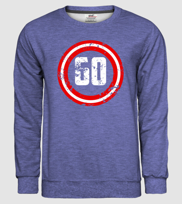 Birthday captain 60 Years old model albastru jeanși pe tricou