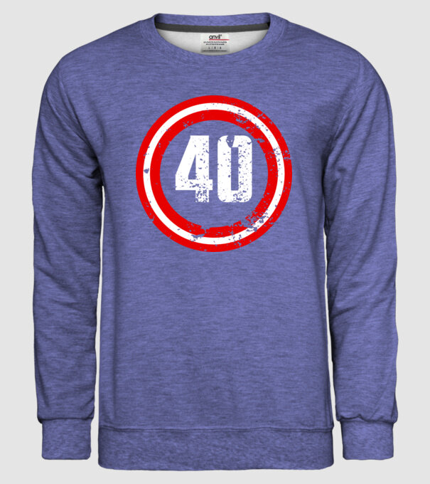 Birthday captain 40 Years old model albastru jeanși pe tricou