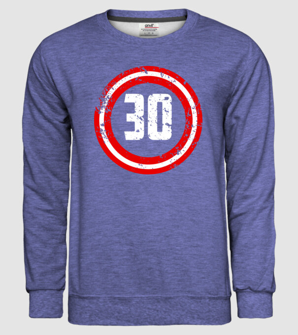 Birthday captain 30 Years old model albastru jeanși pe tricou