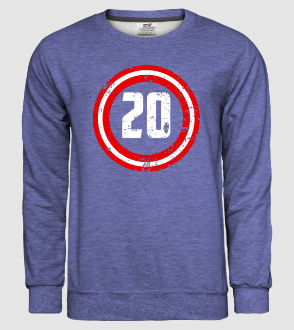Birthday captain 20 Years old model albastru jeanși pe tricou