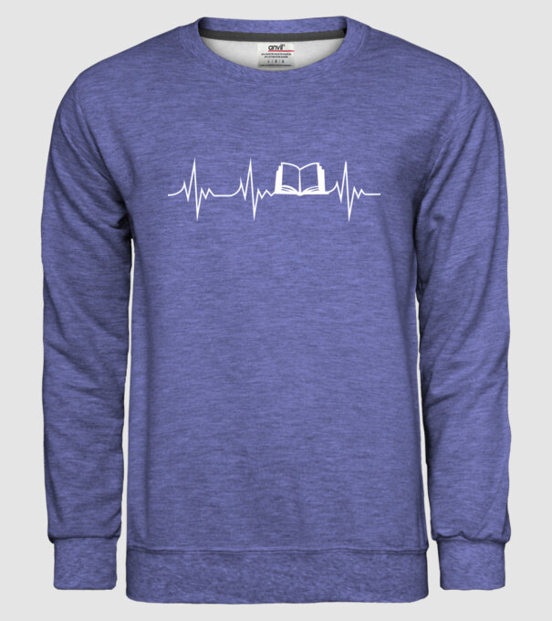 book ekg model albastru jeanși pe tricou
