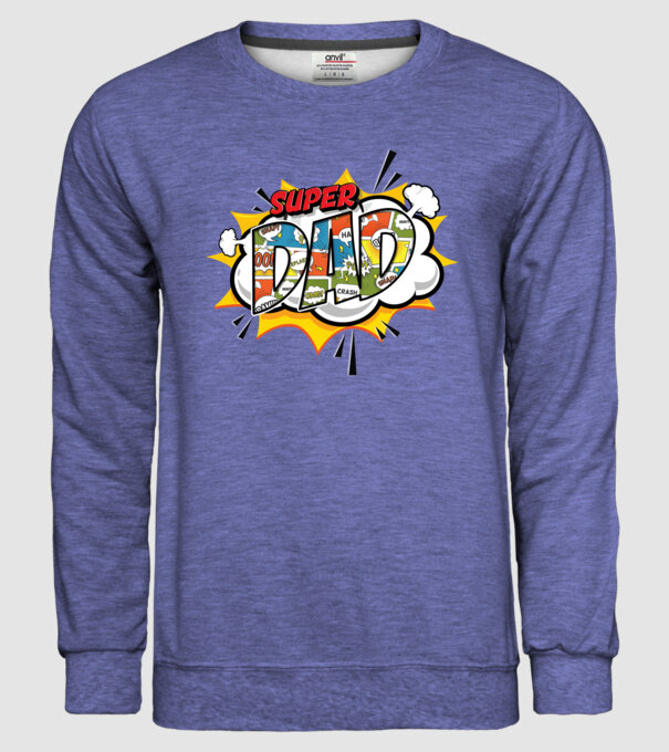 Comic Dad model albastru jeanși pe tricou