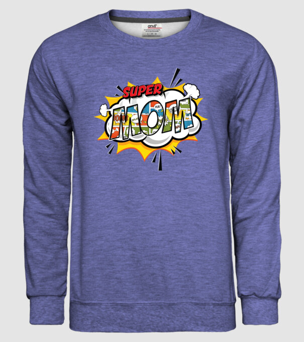 Comic Mom model albastru jeanși pe tricou