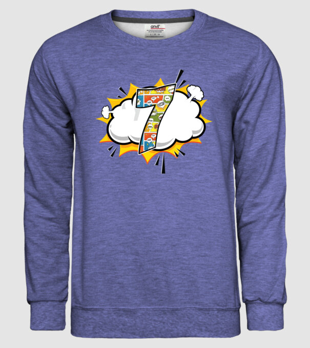 Birthday Comic Number 7 model albastru jeanși pe tricou
