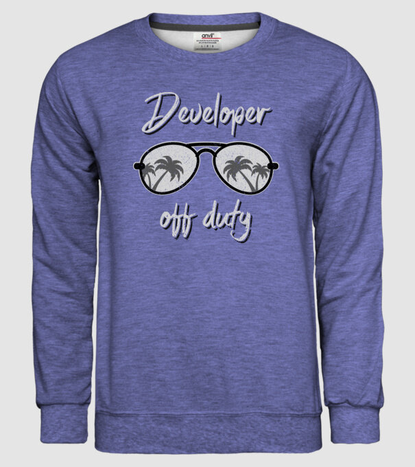 Developer off duty model albastru jeanși pe tricou