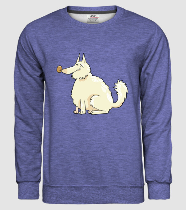 Dog silhouette model albastru jeanși pe tricou