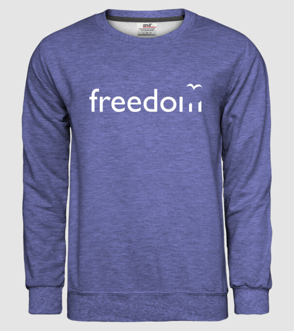 Freedom model albastru jeanși pe tricou