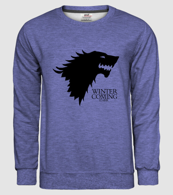 game of thrones winter is coming model albastru jeanși pe tricou