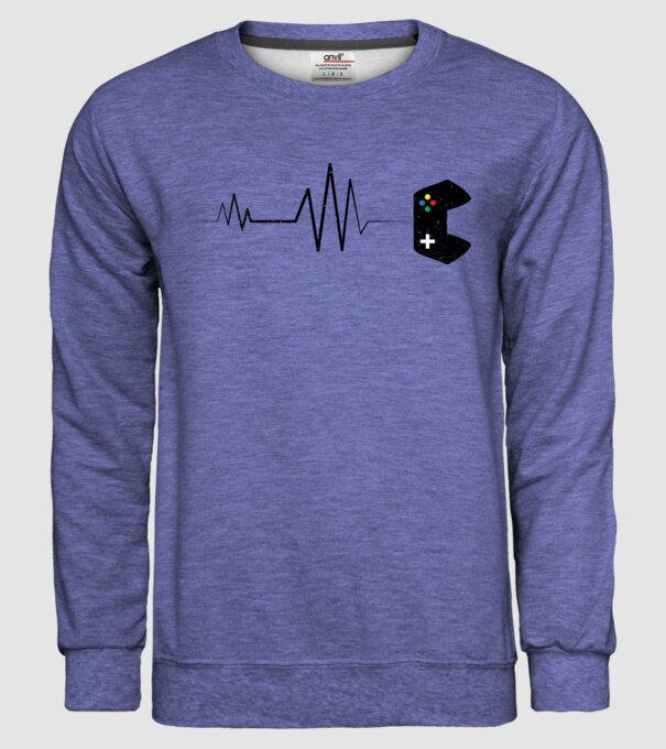 Gamer Ritm cardiac model albastru jeanși pe tricou