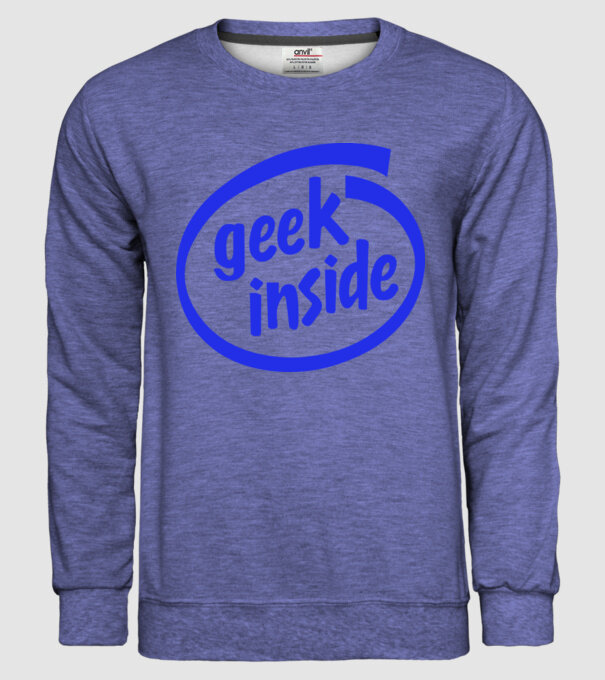 Geek inside model albastru jeanși pe tricou