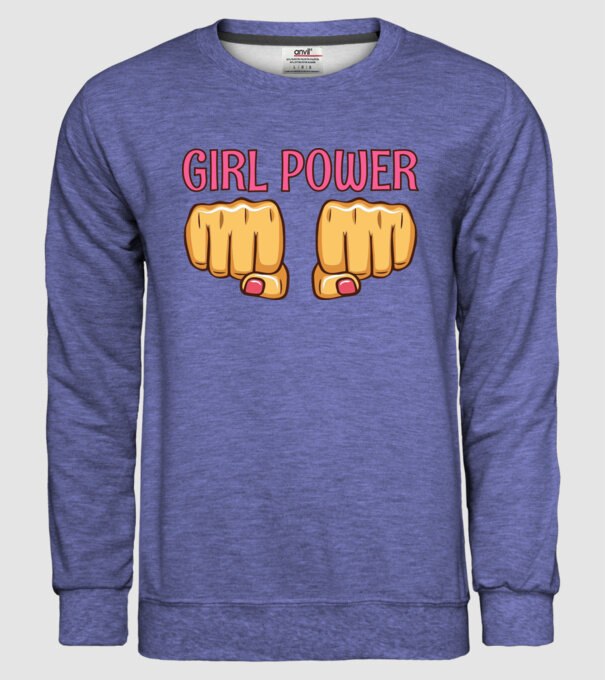 Girl Fist model albastru jeanși pe tricou
